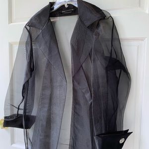 Sheer Black Jacket for an Evening Gown size L